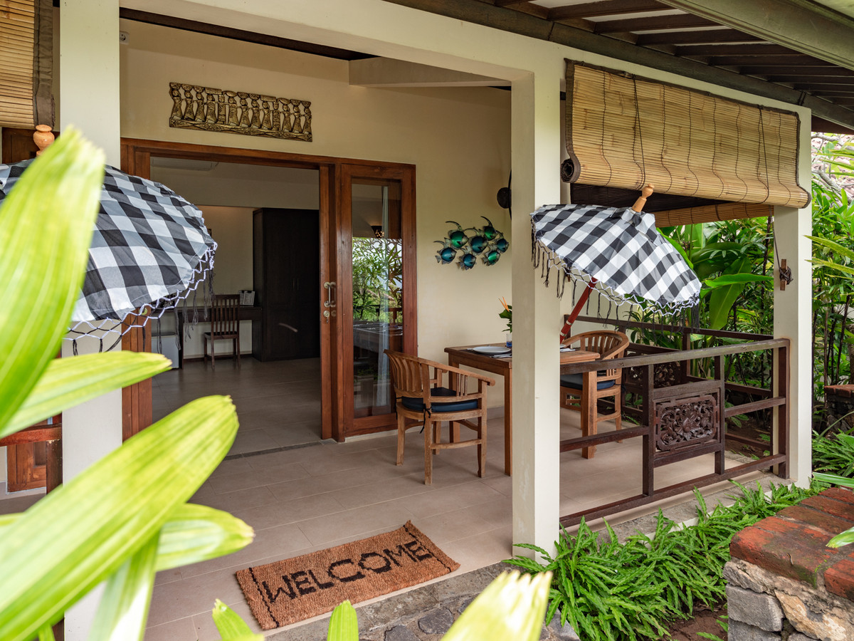 Bungalow Ikan at Alamanda with its private garden-facing terrace